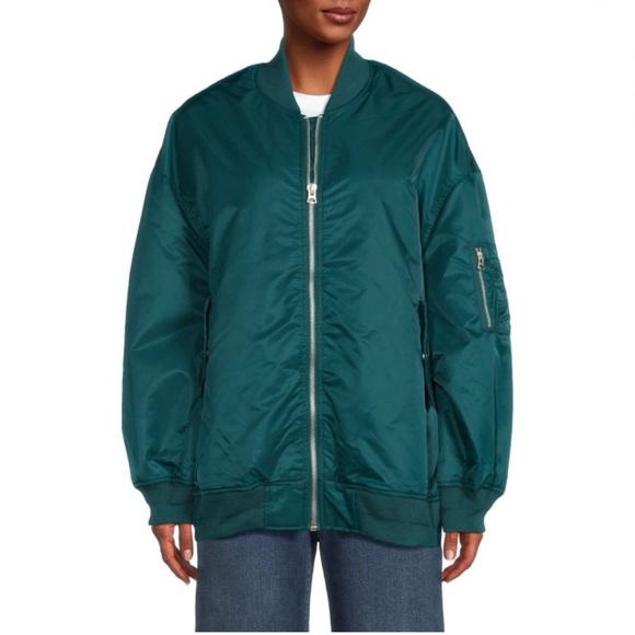 HUDSON JEANS Drop Shoulder Bomber Jacket Size Small - Picture 1 of 6